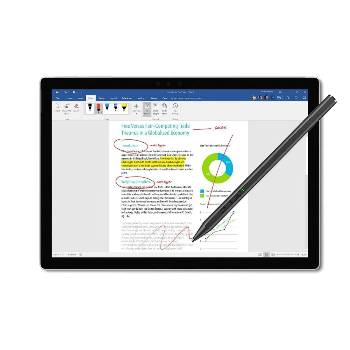 Mingxiong Active Pen 2.0 (C582S) with Bluetooth, 4096 Pressure Sensitivity | Compatible with ASUS ROG Flow Z13, Zephyrus Duo 16, Flow X16 - view 7