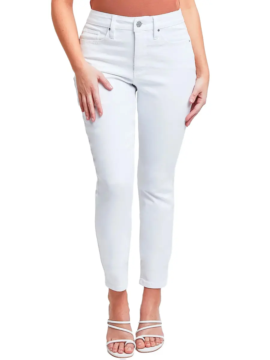 Royalty For Me Women's Vintage Dream High Rise Skinny Jeans, White | Retro Fit with Stretch Comfort - main product image