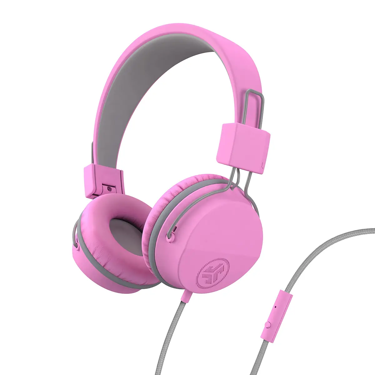 JLab JBuddies Studio Kids Wired Headphones Pink | Safe Volume, Foldable, Adjustable, Noise Isolation (70-120c) - main product image