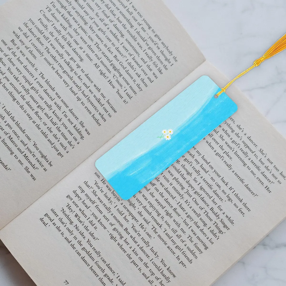 DSYIL Blank Bookmarks with Tassels 14 x 5cm (5.5 x 2 Inches) | DIY Craft Paper for Personalization - view 7