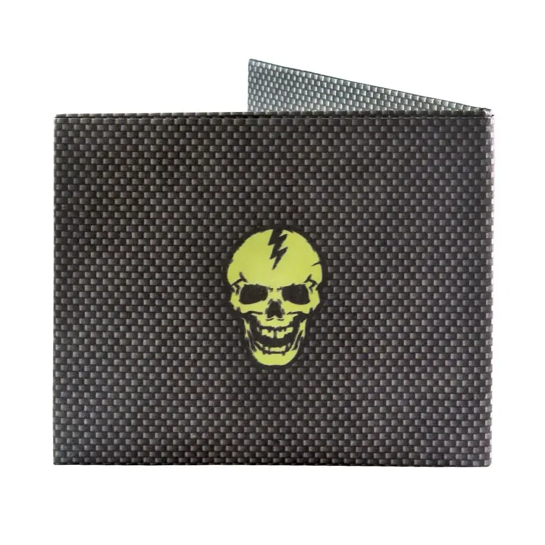 SUPERVEK Memento Mori Skull Bifold Wallet - Vegan HDPE Paper Wallet 8.5cm (3.35in) | RFID Blocking - view 4