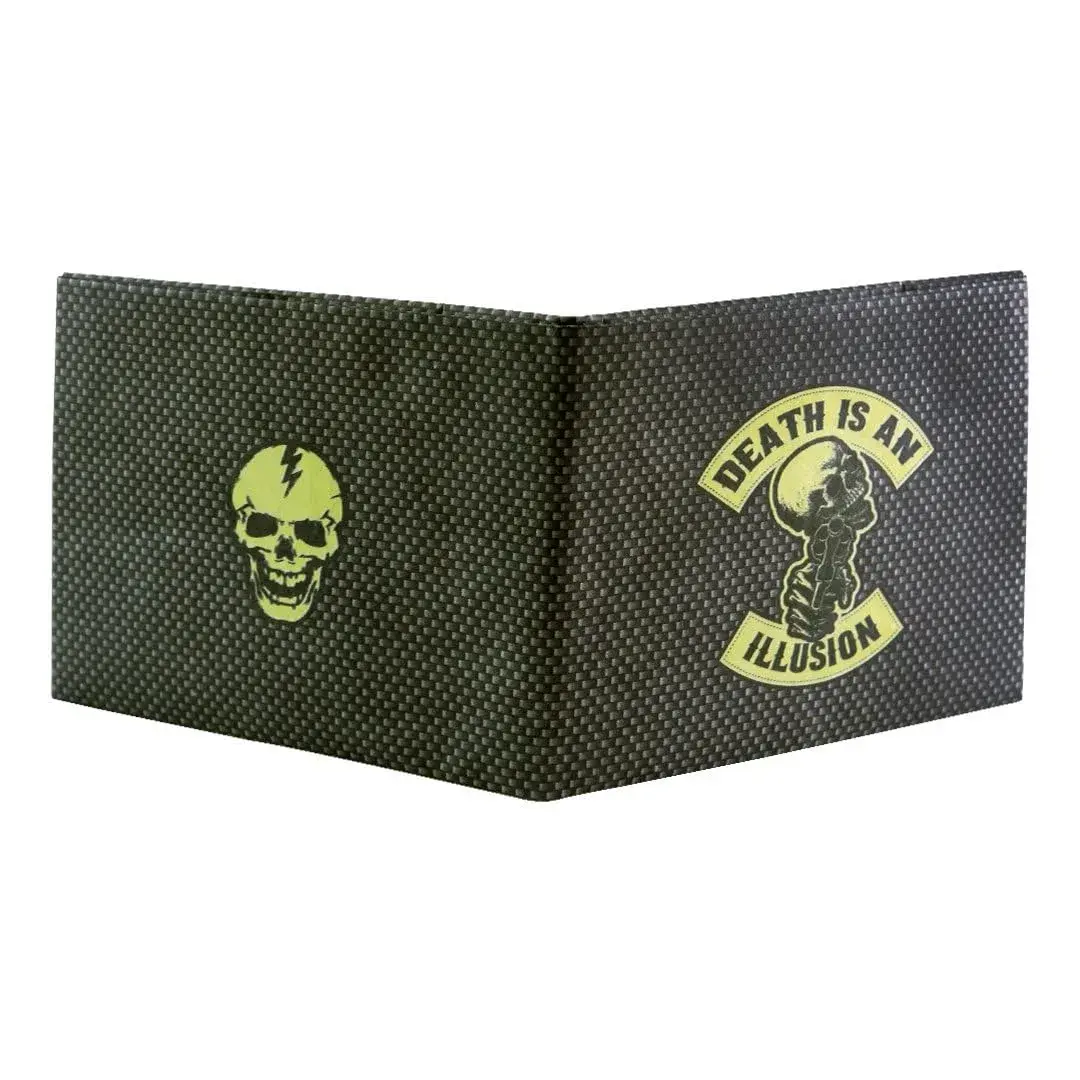 SUPERVEK Memento Mori Skull Bifold Wallet - Vegan HDPE Paper Wallet 8.5cm (3.35in) | RFID Blocking - view 5