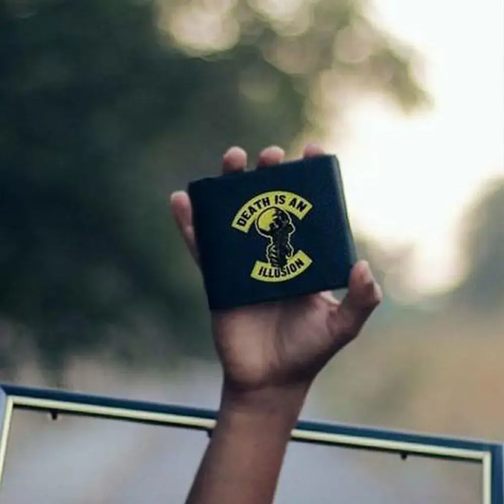 SUPERVEK Memento Mori Skull Bifold Wallet - Vegan HDPE Paper Wallet 8.5cm (3.35in) | RFID Blocking - view 6