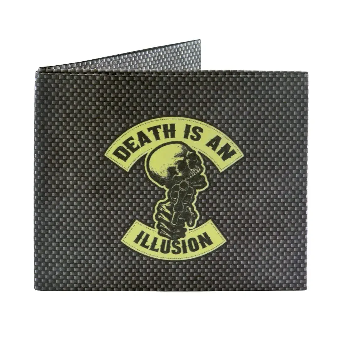 SUPERVEK Memento Mori Skull Bifold Wallet - Vegan HDPE Paper Wallet 8.5cm (3.35in) | RFID Blocking - main product image