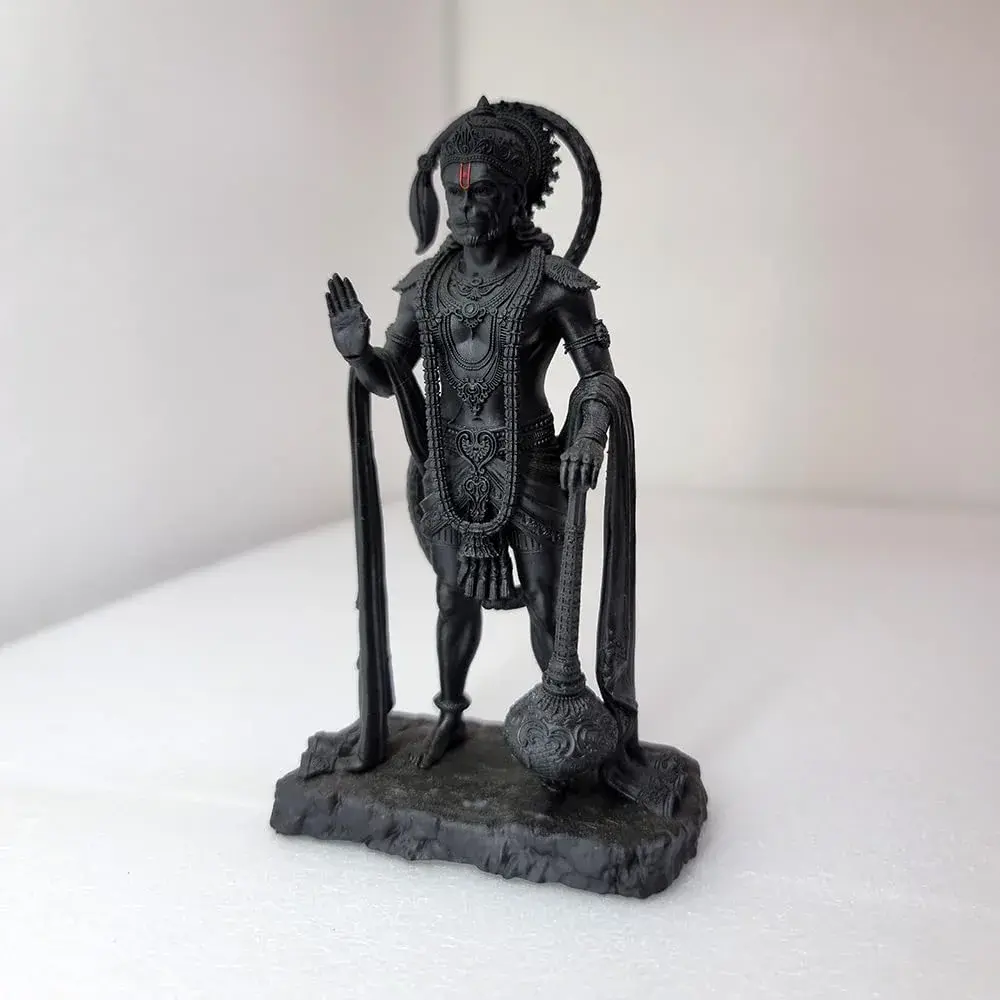 Murti hub Hanuman Figurine 12cm (4.72in) | Lord King of Sarangpur Idol for Car Dashboard, Temple, Office - view 3