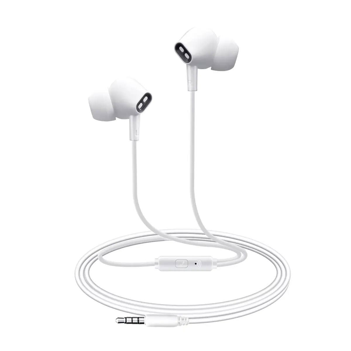 Aylaa Wired Earbuds Headphones for School with Microphone Noise Isolating Stereo Bass in-Ear Earphones – for Smartphones, Tablets, Schools, Ipads, Multiuse - 3.5mm Plug in Audio Jack - White - view 6