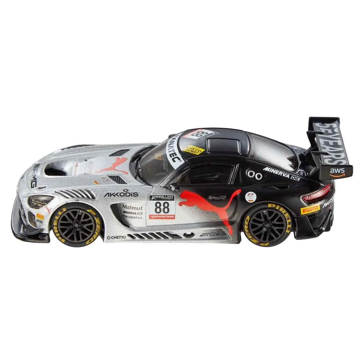 Hot Wheels Real Riders Mercedes-AMG GT3 Die Cast Car 1:43 Scale HMD44 | Premium Collectible for Adults - view 2