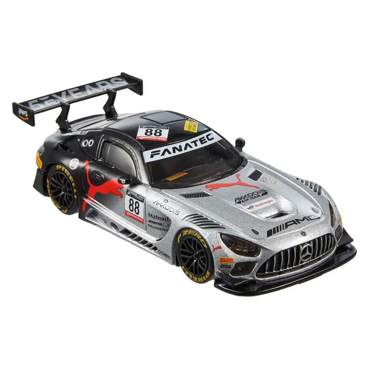 Hot Wheels Real Riders Mercedes-AMG GT3 Die Cast Car 1:43 Scale HMD44 | Premium Collectible for Adults - view 3