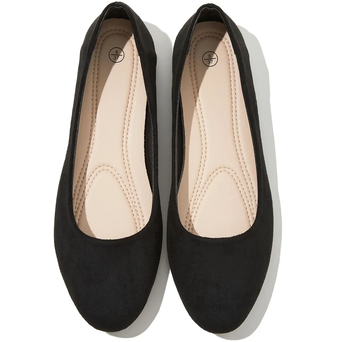 Shupua Flats for Women Round Toe Black Ballet Flats Work Shoes Size 9 | Foldable, Comfortable, Anti-slip - main product image