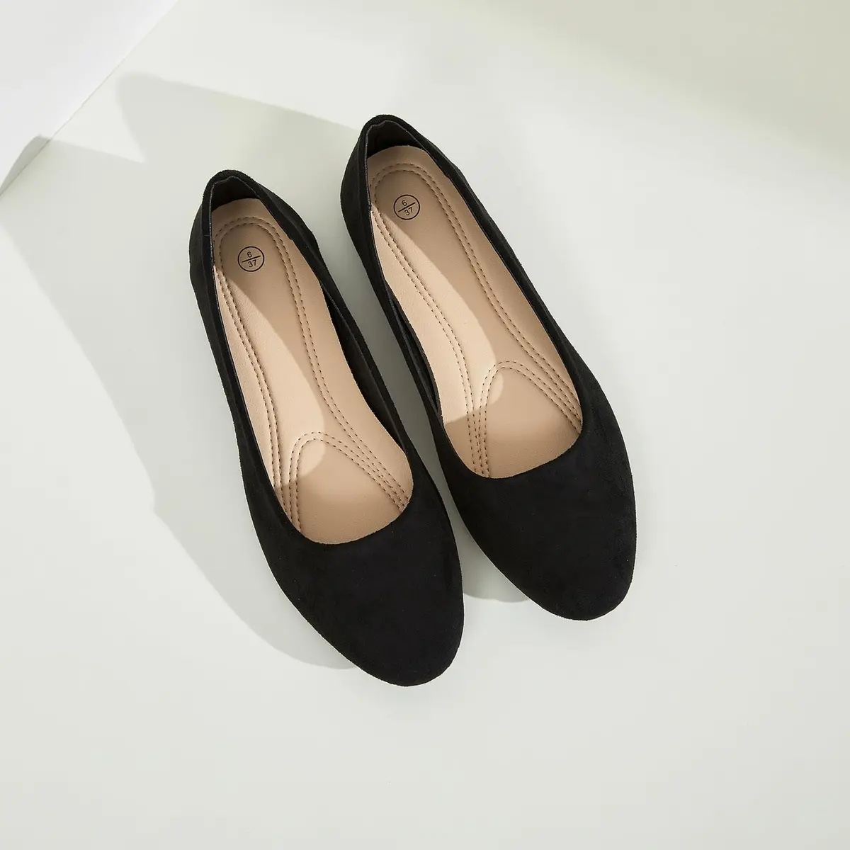 Shupua Flats for Women Round Toe Black Ballet Flats Work Shoes Size 9 | Foldable, Comfortable, Anti-slip - view 8