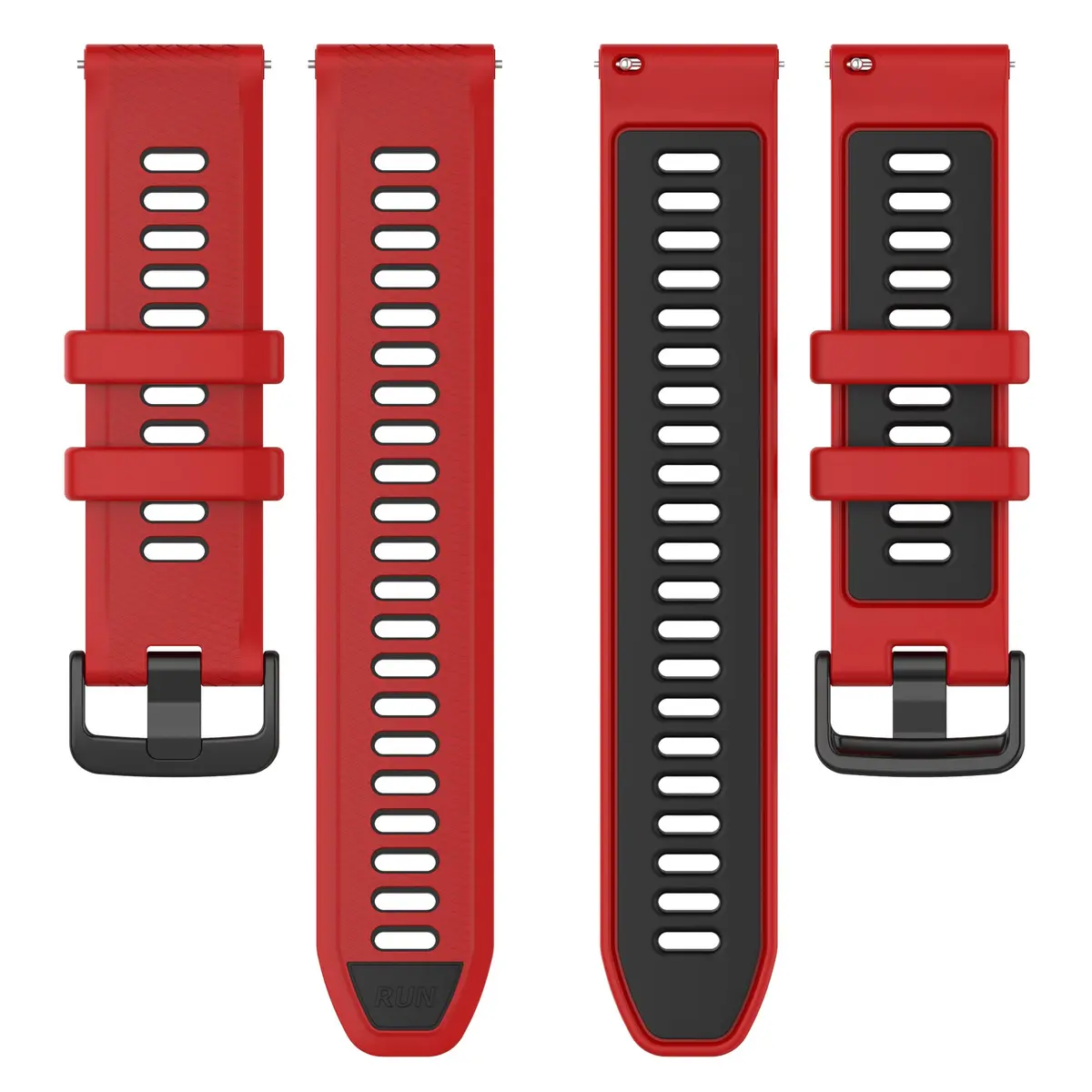 Hijiawee Red Watch Band 18mm | Durable Silicone Replacement Strap for Garmin 265S/255S & More - view 5
