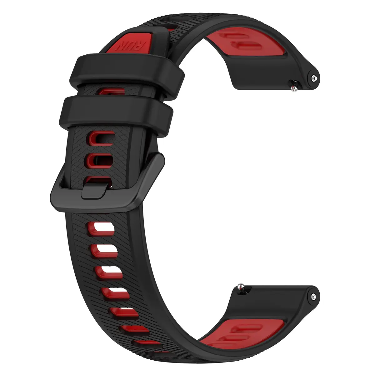 Hijiawee Watch Band for Garmin 265S/255S/Venu 2S, 18mm Silicone Replacement Strap, Black&Red | Durable & Quick Release - view 3