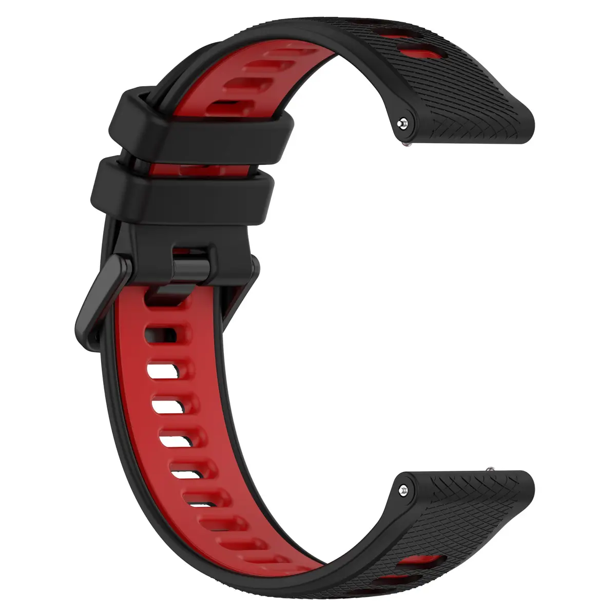 Hijiawee Watch Band for Garmin 265S/255S/Venu 2S, 18mm Silicone Replacement Strap, Black&Red | Durable & Quick Release - view 4