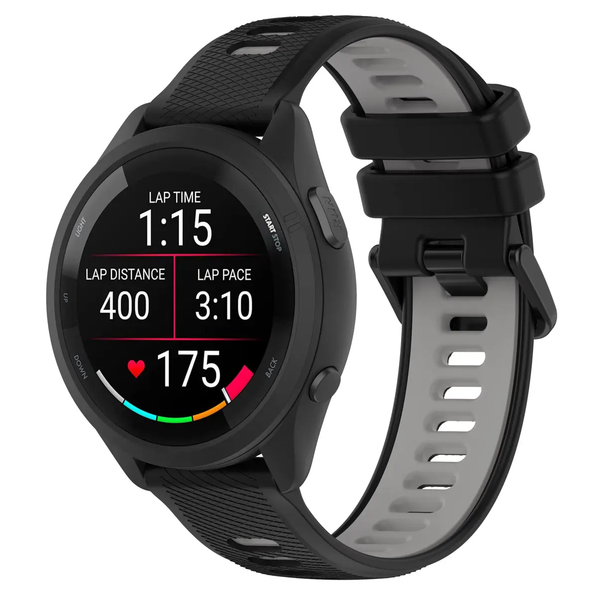 Hijiawee Black Watch Band 18mm | Durable Silicone Replacement Strap for Garmin & More - main product image