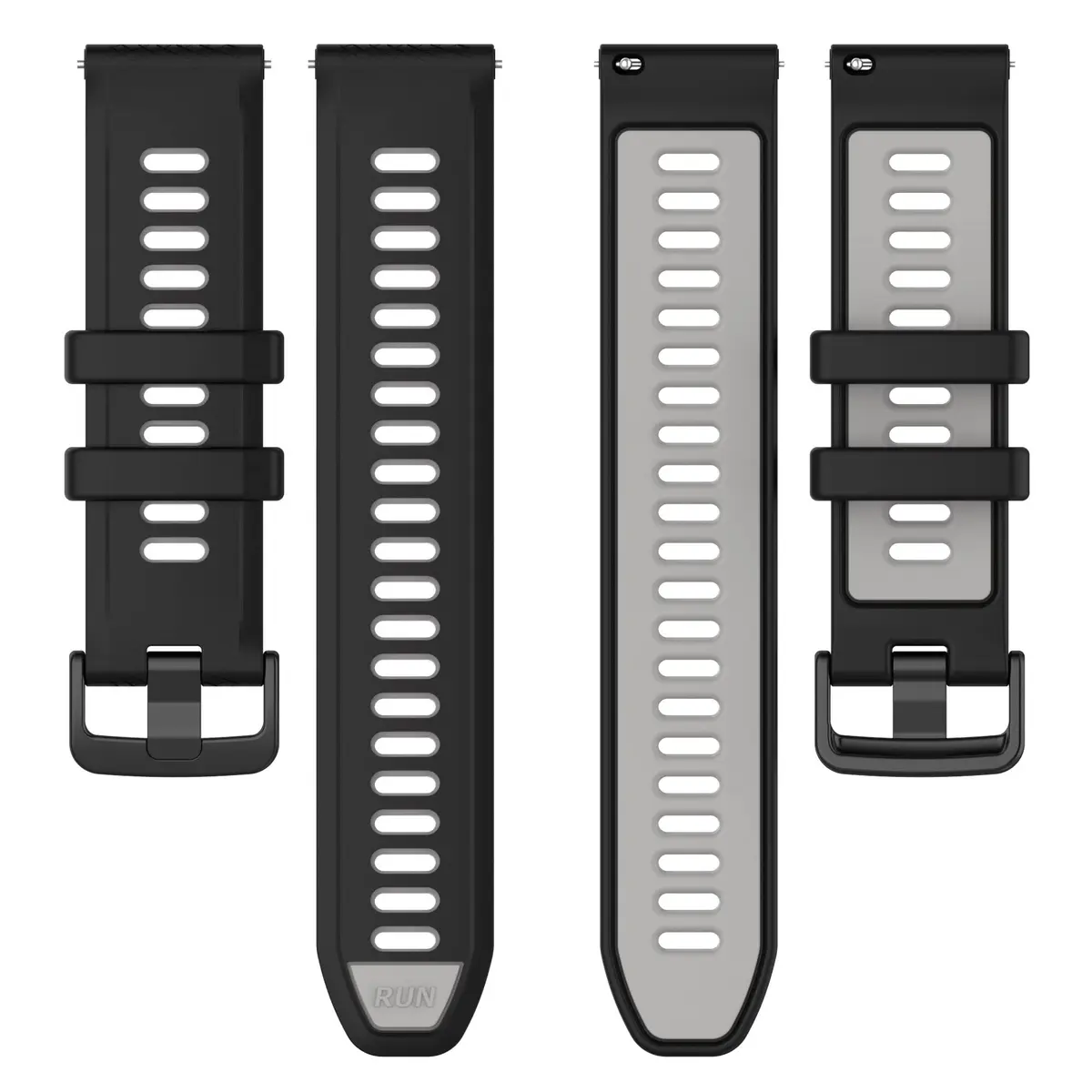 Hijiawee Black Watch Band 18mm | Durable Silicone Replacement Strap for Garmin & More - view 5