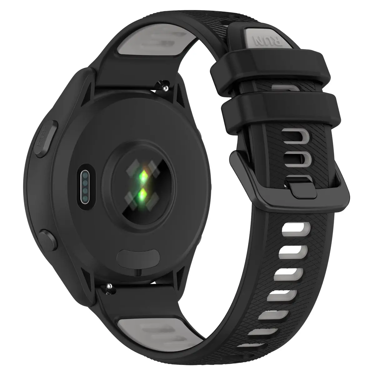 Hijiawee Black Watch Band 18mm | Durable Silicone Replacement Strap for Garmin & More - view 2