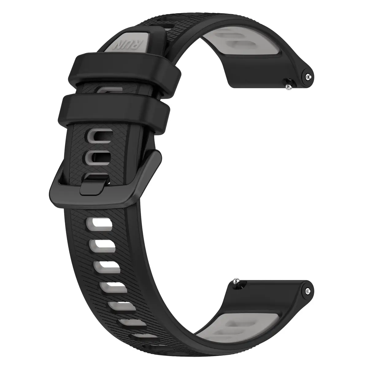 Hijiawee Black Watch Band 18mm | Durable Silicone Replacement Strap for Garmin & More - view 3