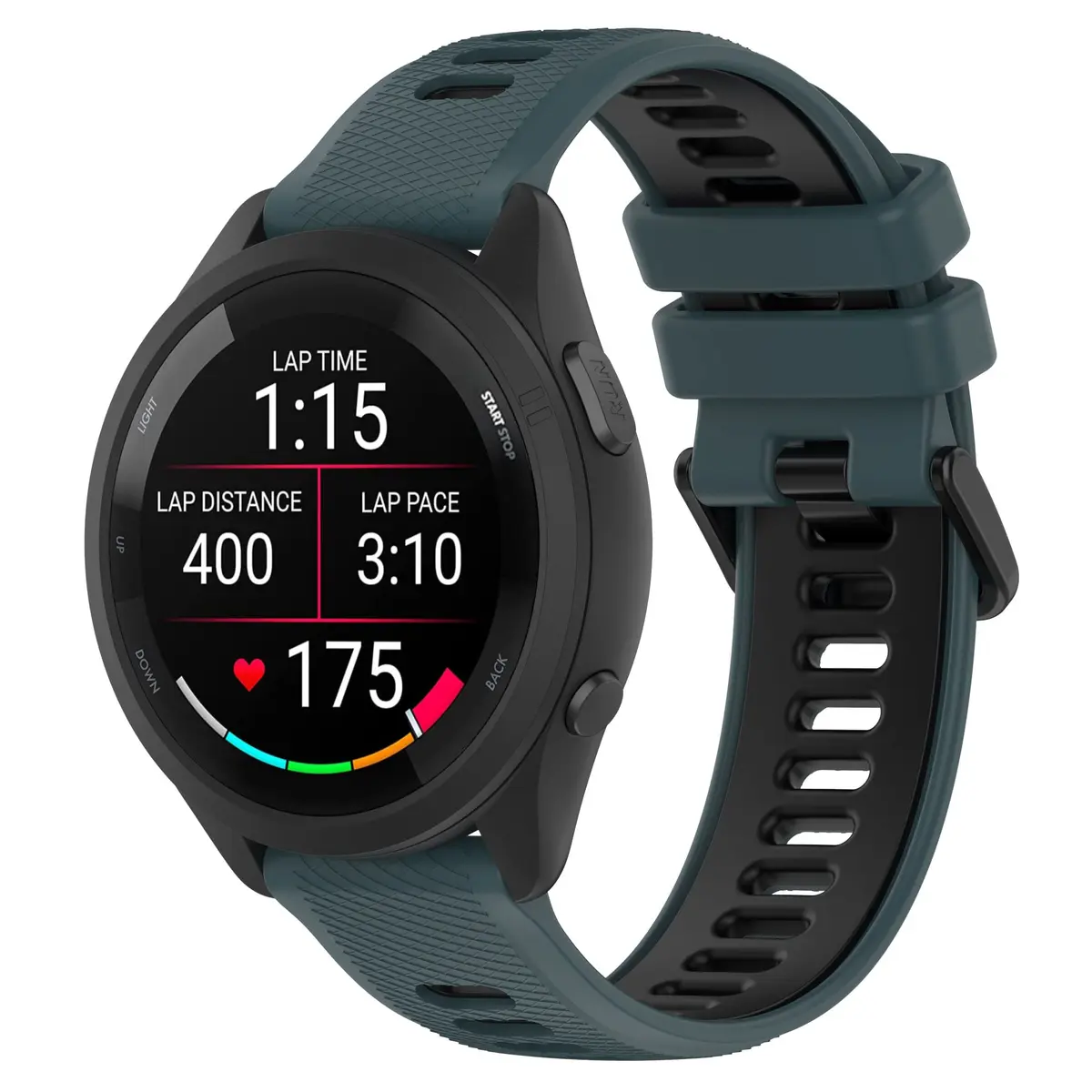 Hijiawee Watch Band 18mm Silicone | Durable, Quick Release, Compatible with Garmin 265S/255S/ Venu 2S (Olive) - main product image