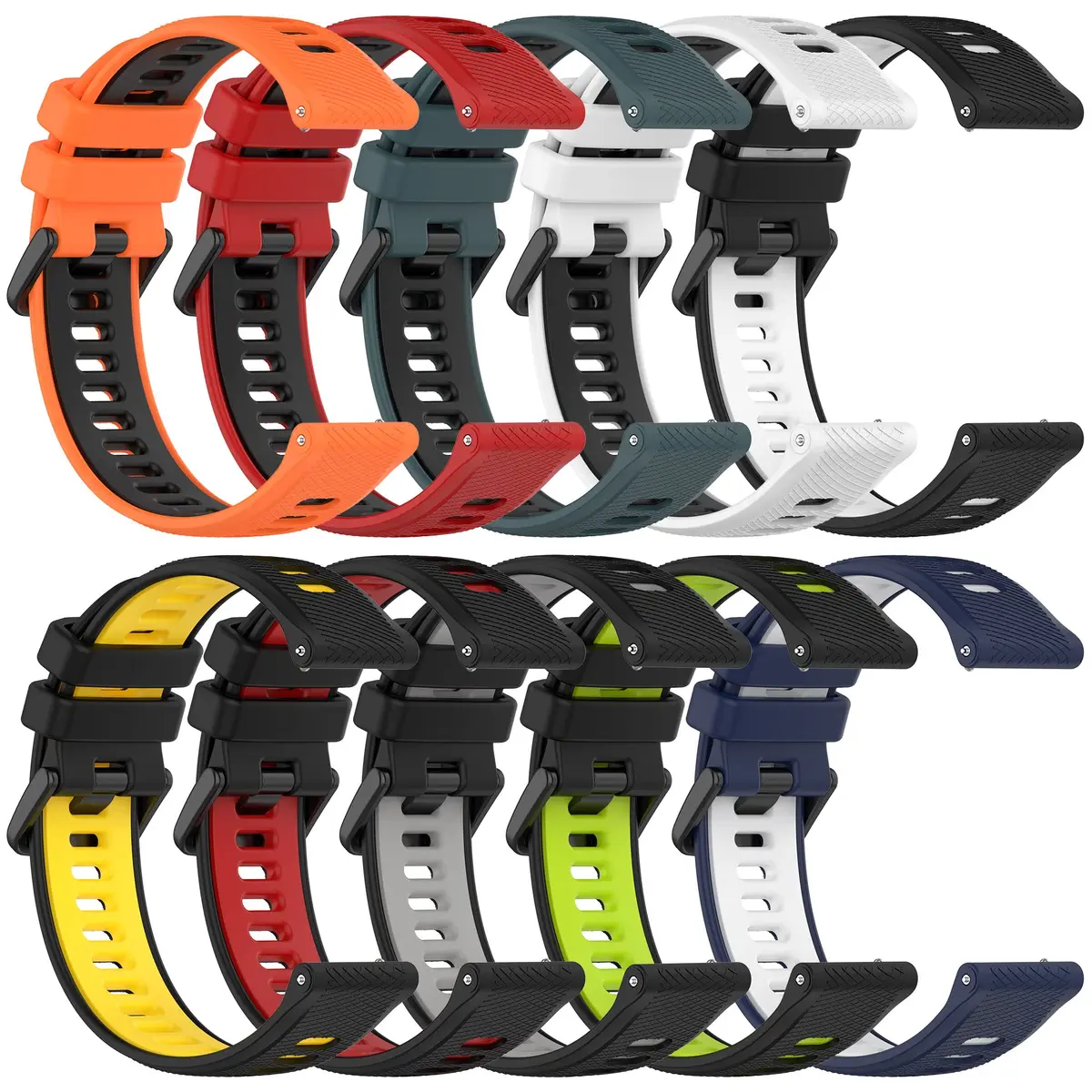 Hijiawee Watch Band 18mm Silicone | Durable, Quick Release, Compatible with Garmin 265S/255S/ Venu 2S (Olive) - view 6