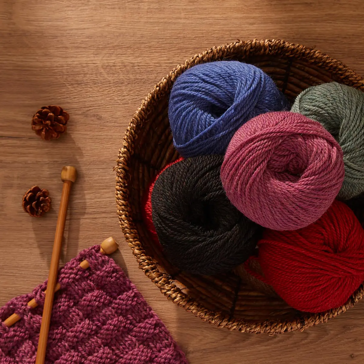 Gisimo 100% Merino Wool Yarn 3-Ply | Luxurious & Soft for Hand Knitting & Crocheting (Khaki, 1Ball) - view 6