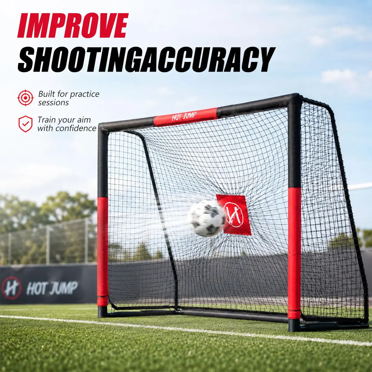 Hotjump Soccer Goals for Backyard 6x4 ft Weatherproof Kids Metal Goal | Easy Setup & Safety Foam - view 5