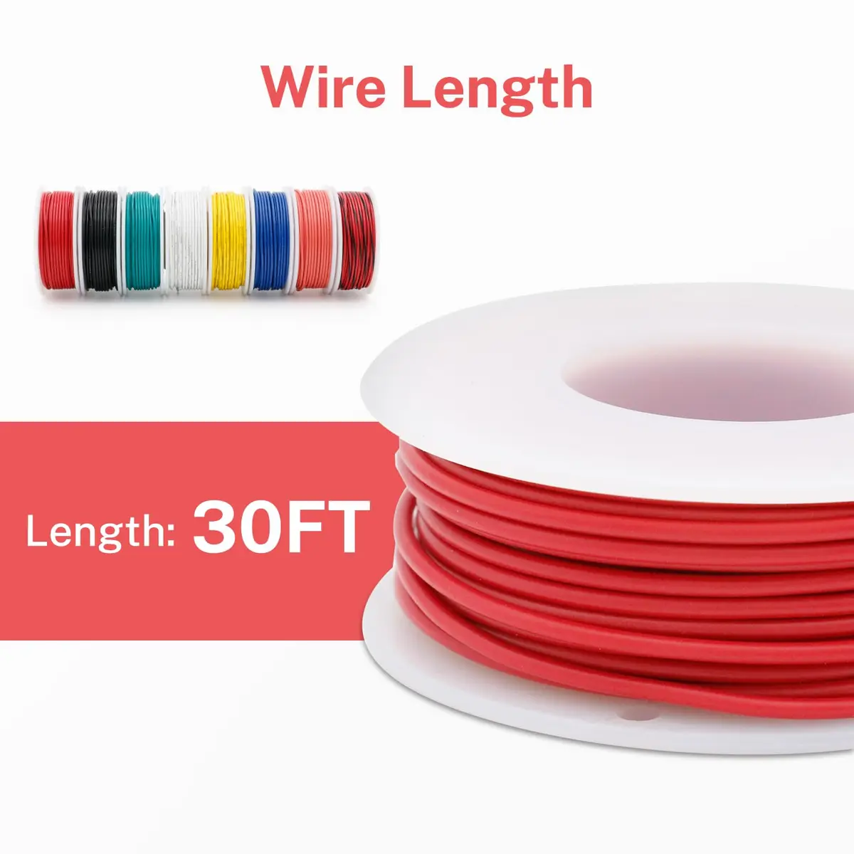 FIRMERST 22 Gauge 30 Feet Solid Core Tinned Copper Hook Up Wire, 8 Colors | UL Listed, Heat Resistant, Versatile - view 5