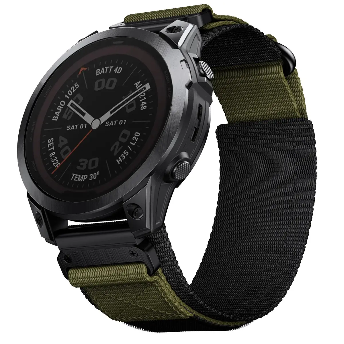 Abanen Rugged Nylon Quick Fit 22mm Watch Bands for Garmin Fenix 8 47mm / Fenix 7/6/5 / epix Pro 47mm | Adjustable Ballistic Nylon Strap - view 3
