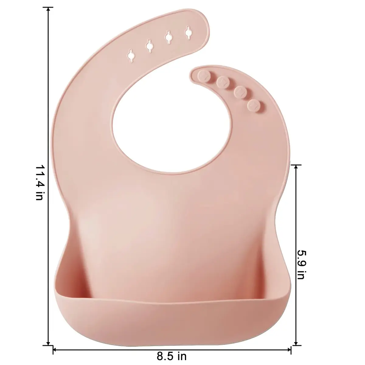PandaEar Silicone Baby Bibs 3-Pack (25.6cm H x 11.4cm L x 8.5cm W) | Waterproof, Soft, Unisex, 10-72 Months - view 2