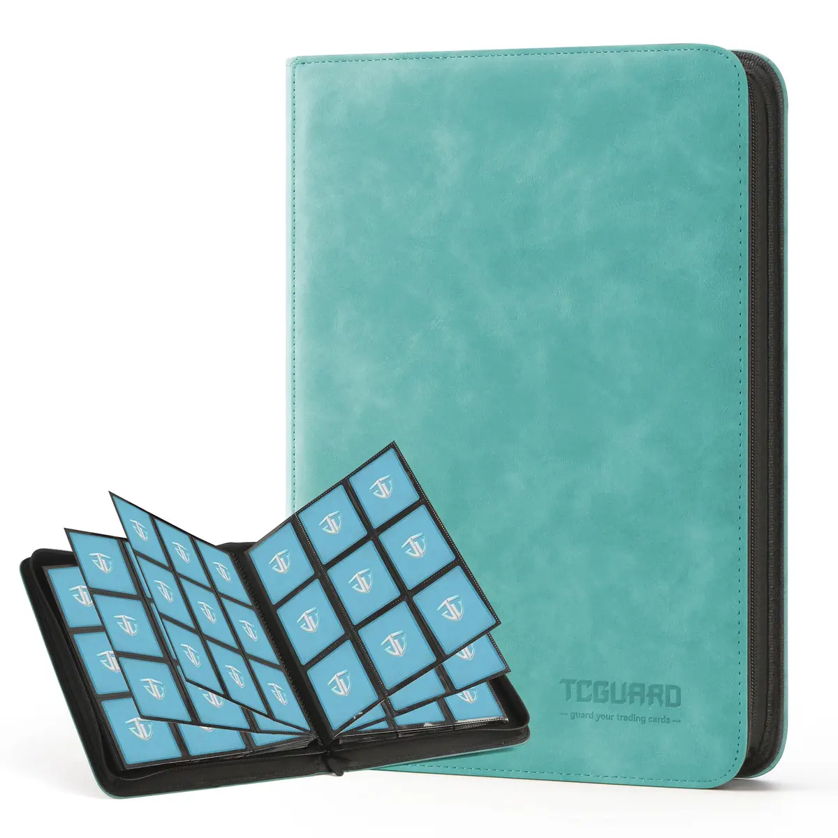 TCGUARD Trading Card Binder 9 Side Loading Pocket Green | Holds 540 Cards, Waterproof & Shockproof, Portable - main product image