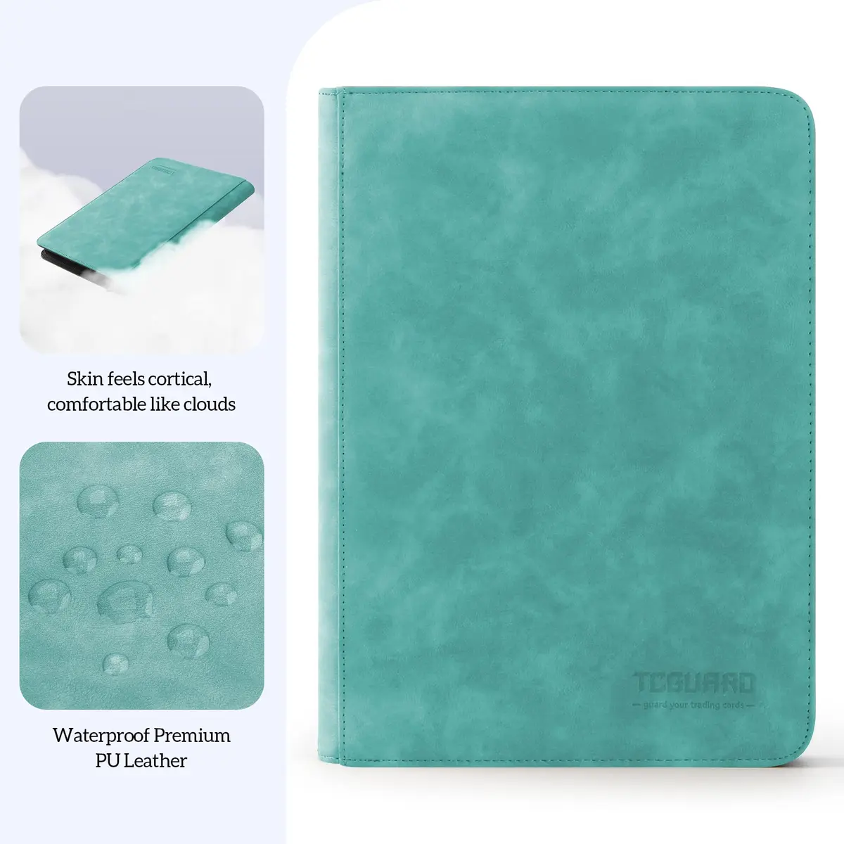 TCGUARD Trading Card Binder 9 Side Loading Pocket Green | Holds 540 Cards, Waterproof & Shockproof, Portable - view 2