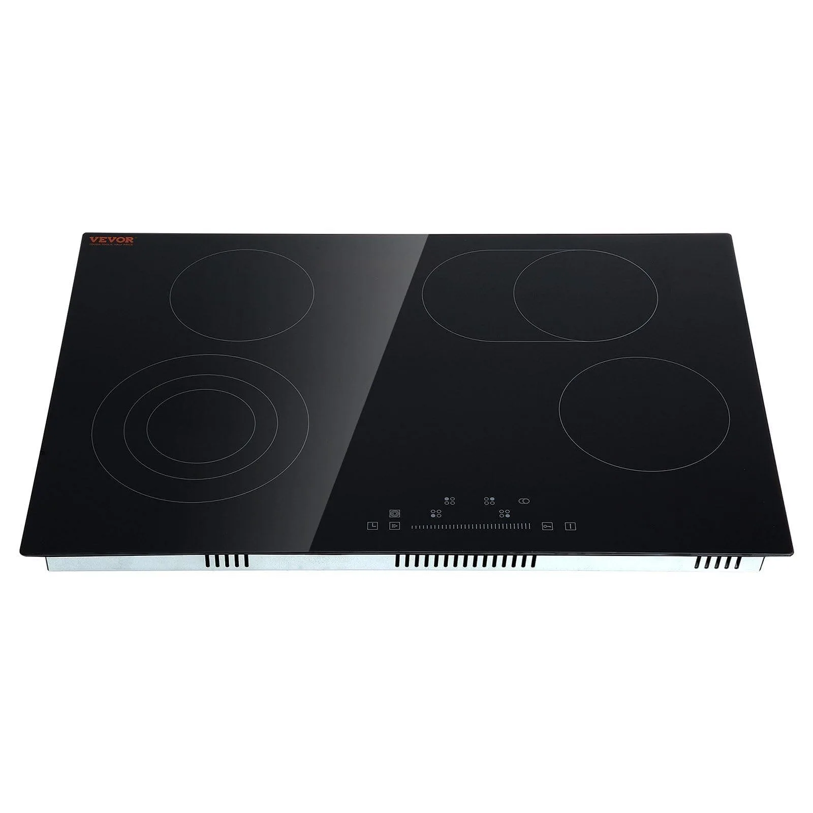 VEVOR 30 Inch 4 Burner Electric Cooktop 240V, Built-in Ceramic Radiant Cooktop with Sensor Touch Control, Timer & Child Lock - main product image