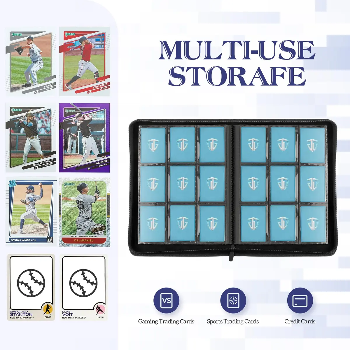TCGUARD Trading Card Binder 9 Side Loading Pocket 540 Cards | Waterproof, Shockproof, Portable - view 4