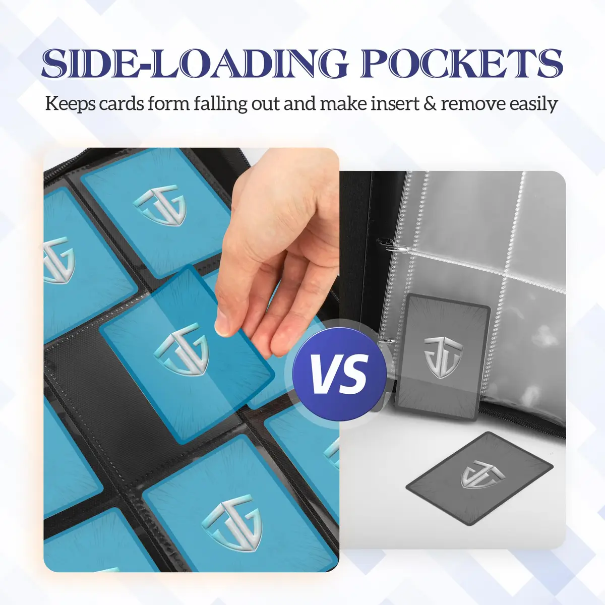 TCGUARD Trading Card Binder 9 Side Loading Pocket 540 Cards | Waterproof, Shockproof, Portable - view 3