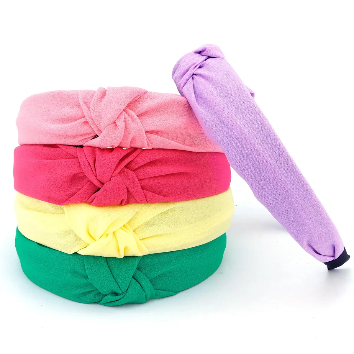VELSCRUN Wide Boho Knot Turban Headbands 3cm (1.2 inches) | Pack of 5 Assorted Colors - view 7