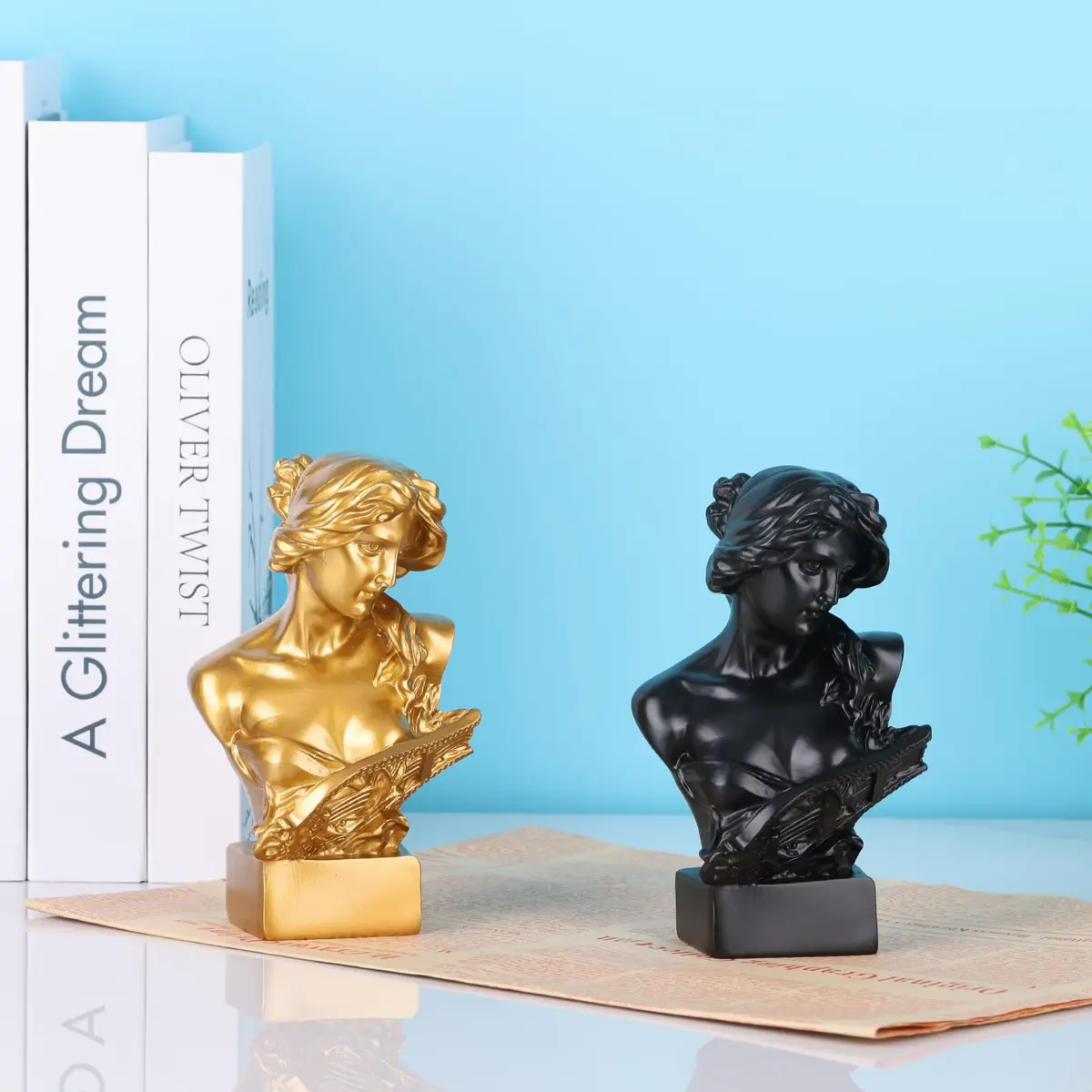 LCCCK Gold Aphrodite Statue Sculpture 15.24cm (6") | Greek Mythology Bust for Room Decor - view 6
