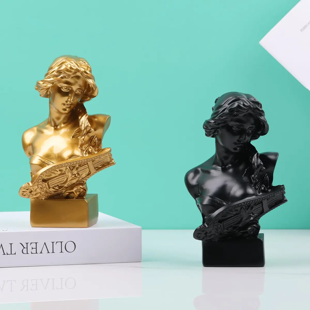 LCCCK Gold Aphrodite Statue Sculpture 15.24cm (6") | Greek Mythology Bust for Room Decor - view 7