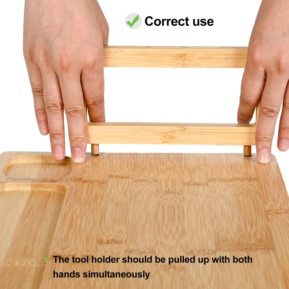 Lexda Bamboo Cheese Board and Knife Set | Large Charcuterie Platter with 4 Knives (13.8" x 11") - view 3
