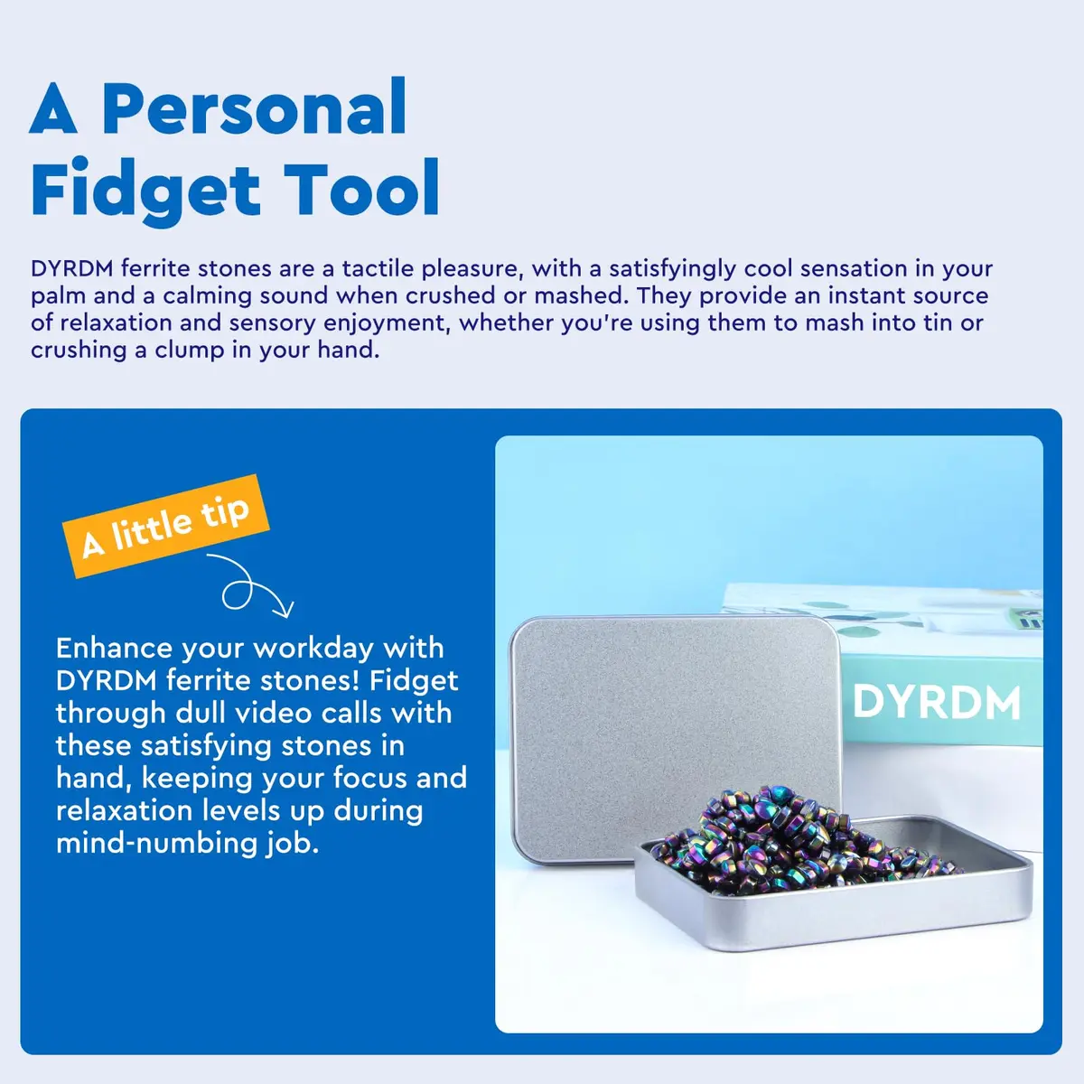 DYRDM Ferrite Putty 500+ Colorful Desk Accessory for Adults | Stress Relief & Focus - view 7