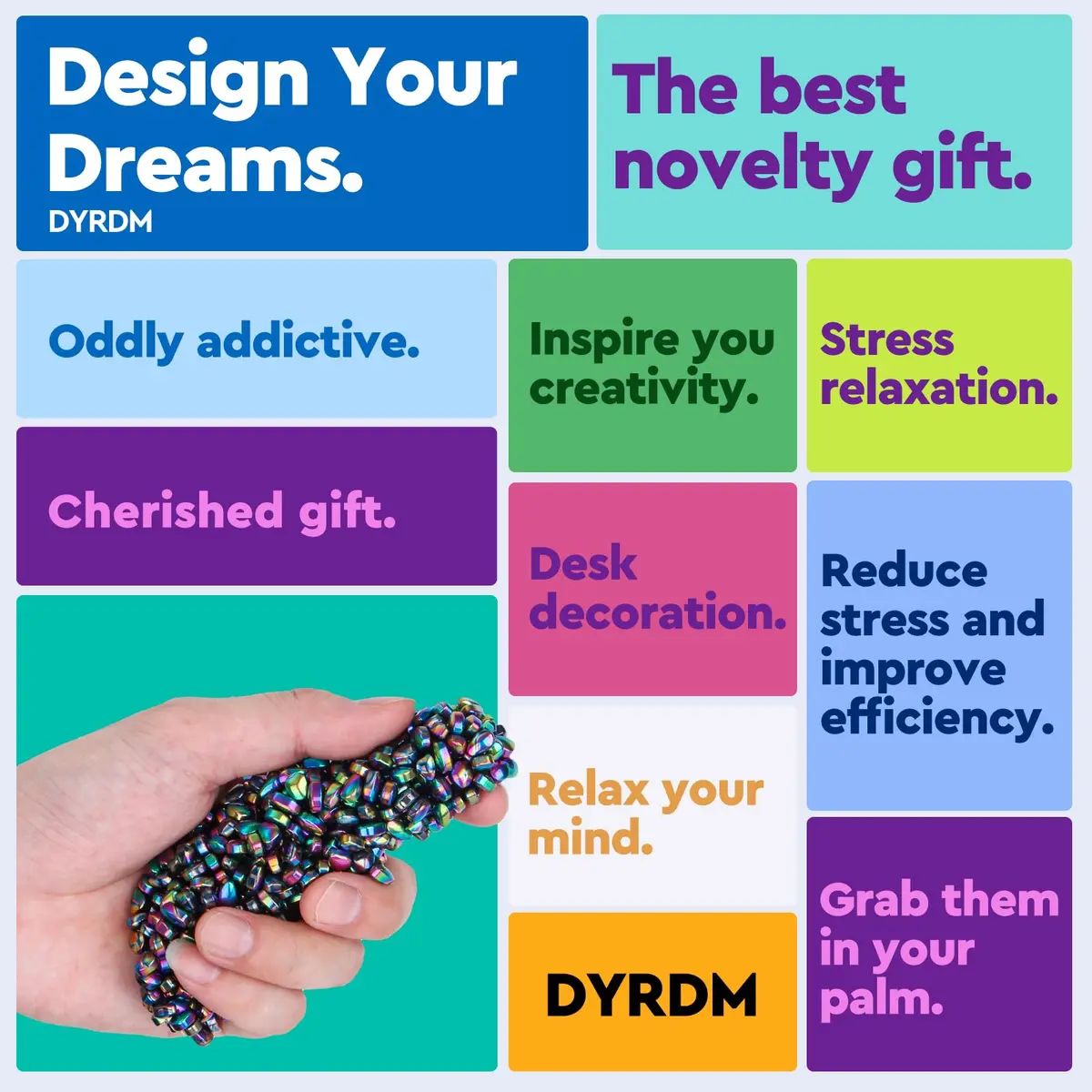 DYRDM Ferrite Putty 500+ Colorful Desk Accessory for Adults | Stress Relief & Focus - view 11
