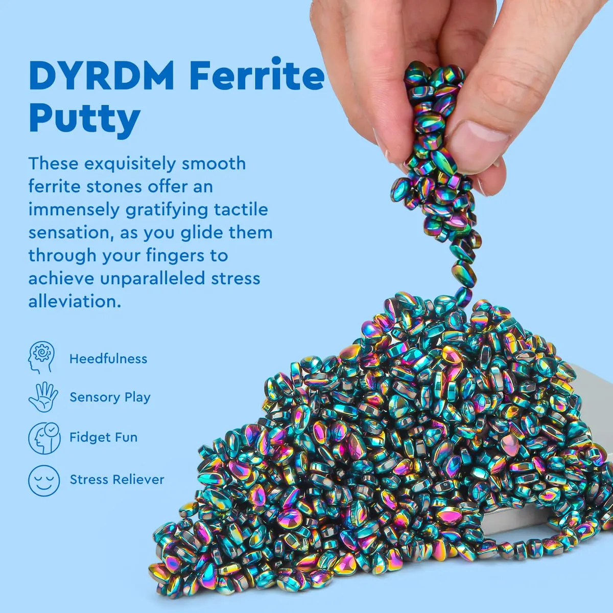 DYRDM Ferrite Putty 500+ Colorful Desk Accessory for Adults | Stress Relief & Focus - view 2