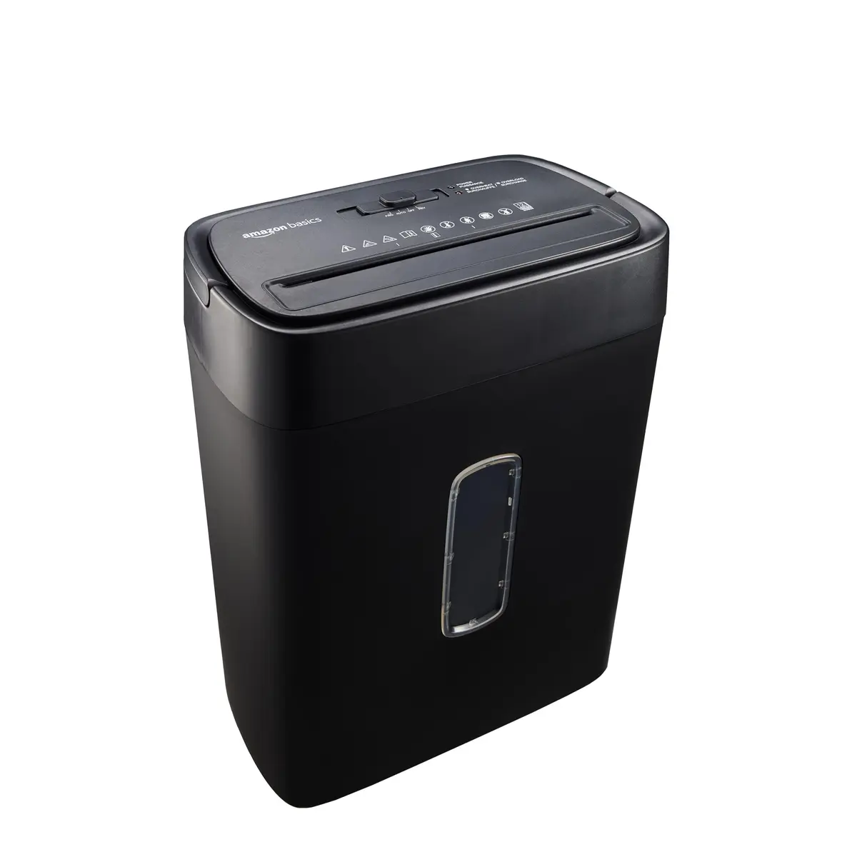 Amazon Basics 12-Sheet Cross-Cut Paper and Credit Card Shredder with Overheat Protection, Black | 5 x 30 mm Shred Size - main product image
