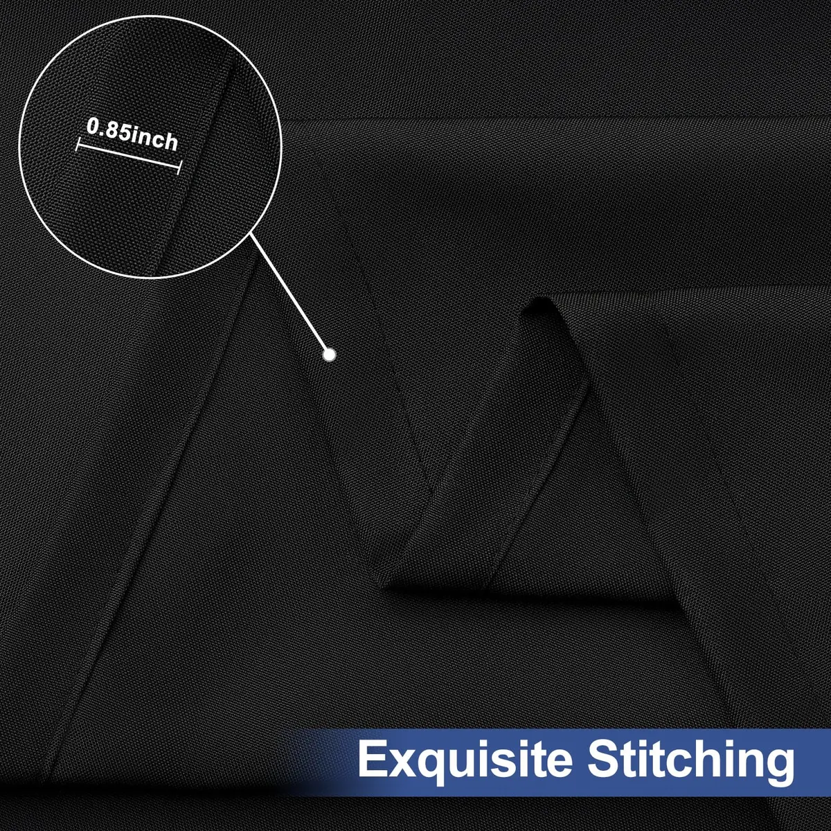 homing Rectangle Table Cloth Cover 6 Foot Black | Water-Resistant, Elastic Fit for 6ft Tables - view 9