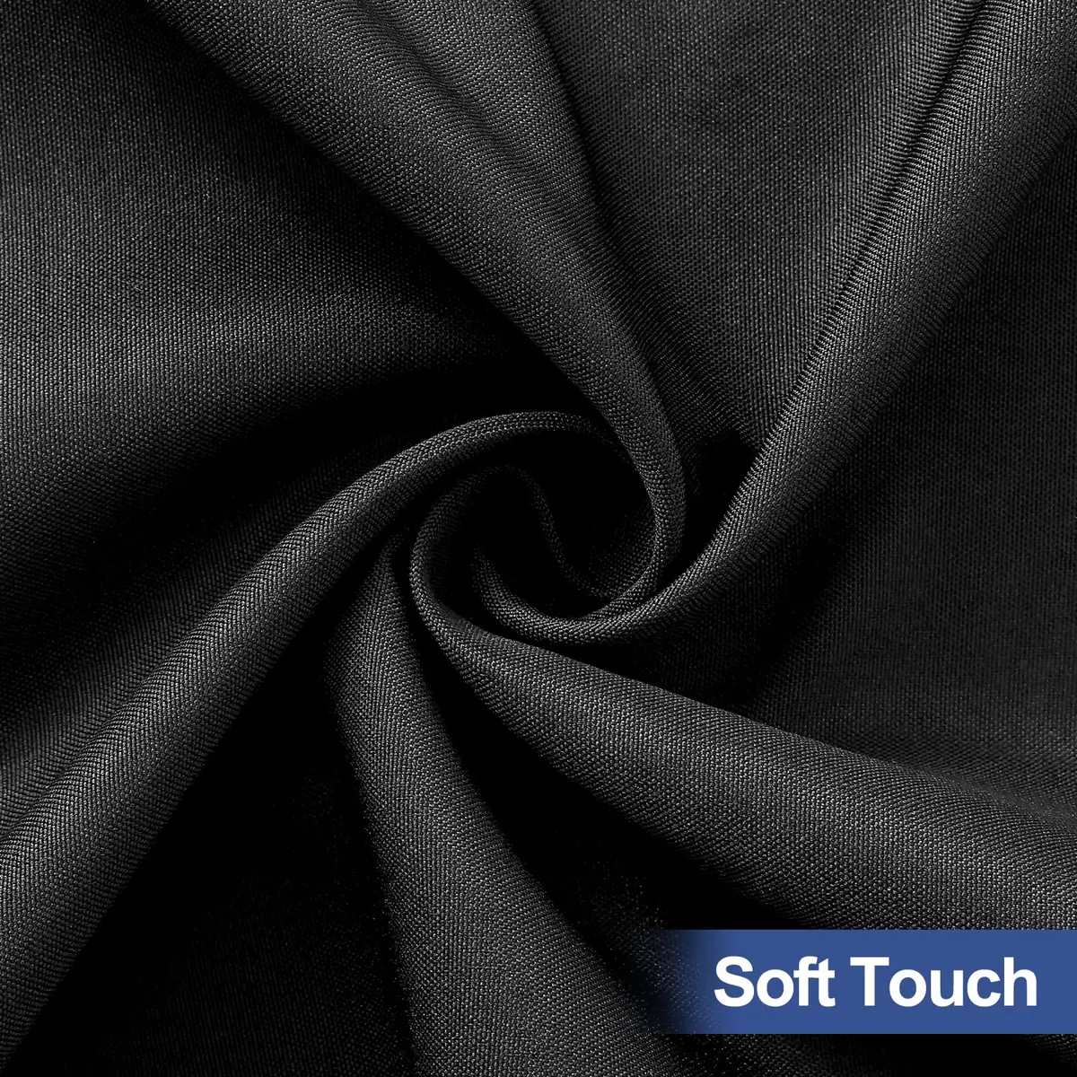 homing Rectangle Table Cloth Cover 6 Foot Black | Water-Resistant, Elastic Fit for 6ft Tables - view 3