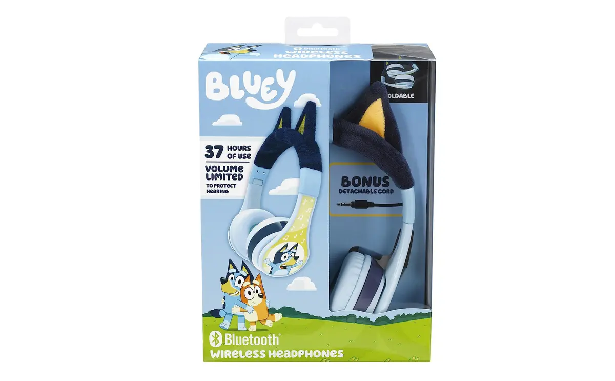 eKids Bluey Bluetooth Headphones for Kids, Volume Reduced Wireless On-Ear Headphones with Microphone | Safe Listening - view 8
