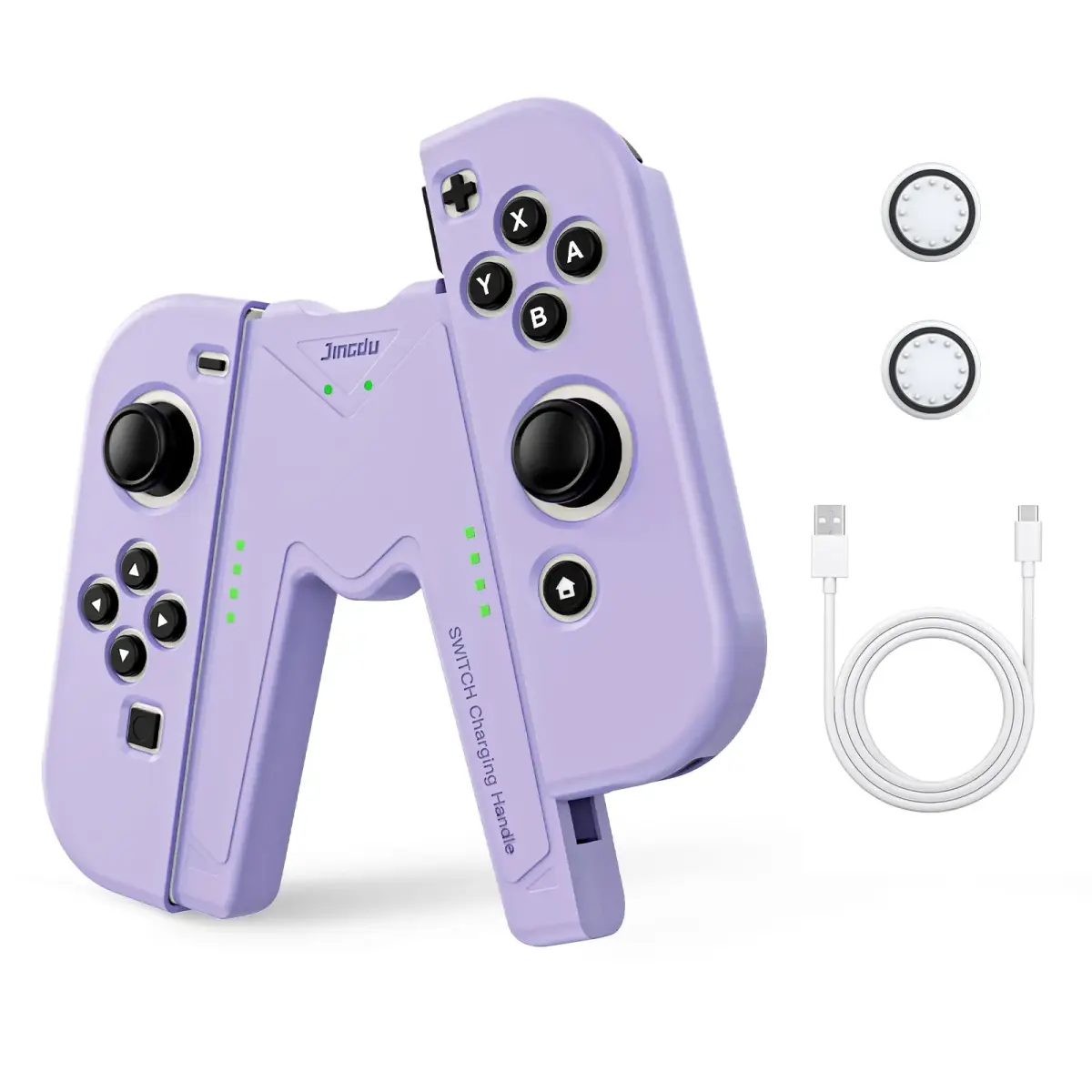 JINGDU Purple Joy-Con Charging Grip for Nintendo Switch & OLED | 45W Fast Charging - main product image