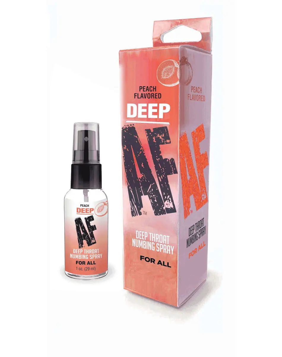 Naughty Kitty Kat Deep AF Deep Throat Spray (Peach) | Oral Desensitizer for Gag Reflex (110c) - main product image
