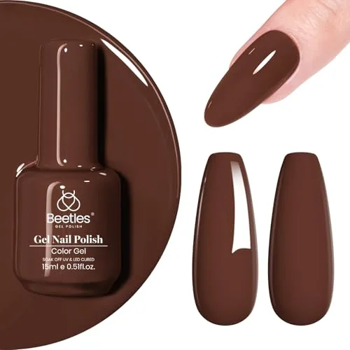 Beetles Brown Gel Nail Polish 15ML | Chocolate Coffee Gel Polish Soak Off UV LED - main product image