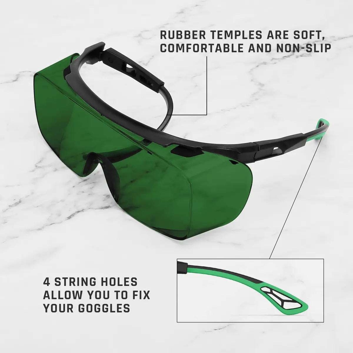 MEIGIX Laser Safety Glasses Over Glasses, IPL 200nm-2000nm Eye Protection Goggles with Anti-Fog Coating | ANSI Z136.1 Certified - view 4