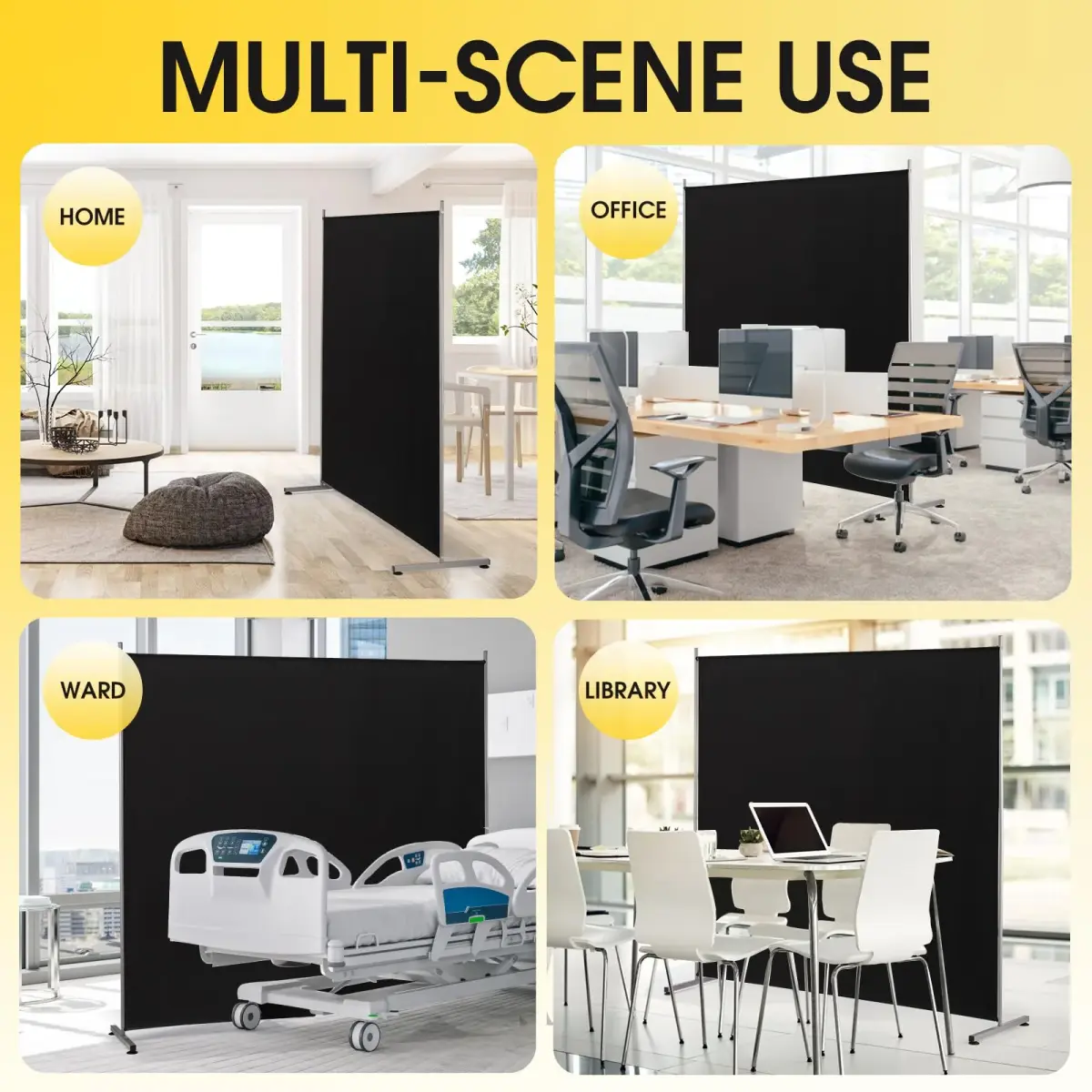 RANTILA Single Panel Room Divider 180cm (71'') | Freestanding Privacy Screen for Office, Bedroom, Living Room - view 4