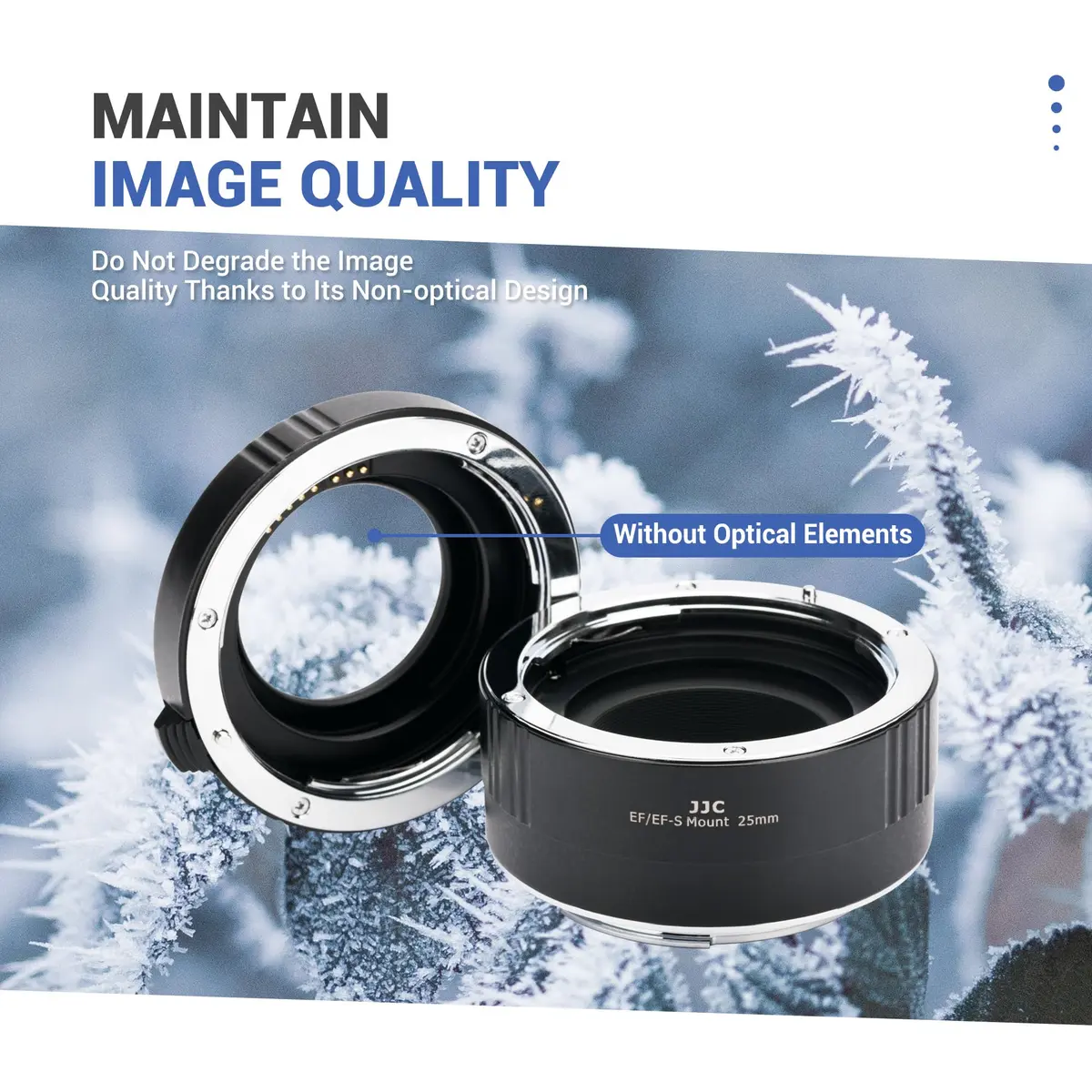 JJC Auto Focus Macro Extension Tube Set for Canon EF/EF-S Mount (12mm & 25mm) | Converts Lenses for Macro Photography - view 5